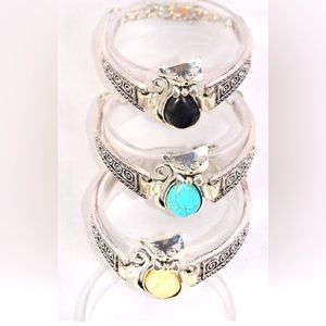 25642 Six Pack of Cat Semiprecious Stone Bracelet Wholesale Lot Box